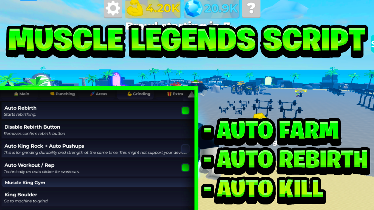 [NEW OP] Muscle Legends Keyless Script Pastebin – (ROBLOX) *Auto Farm & More* Exploit