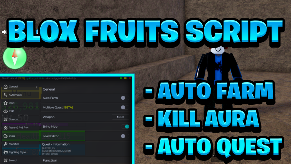 [BEST OP] Blox Fruits Keyless Script Pastebin – (ROBLOX) *Kill Aura & Auto Quest*