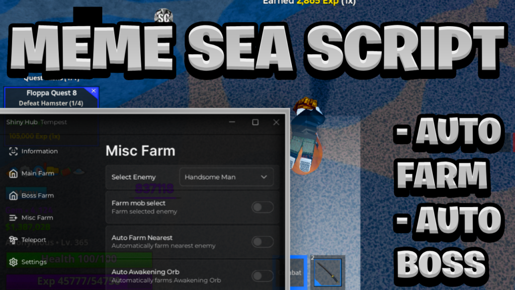 [NEW OP] Meme Sea Keyless Script Pastebin – (ROBLOX) *Auto Farm & Auto Boss* Exploit