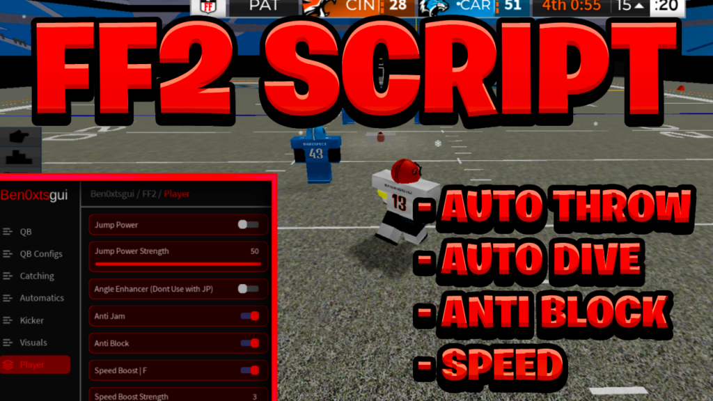 [NEW BEST] Football Fusion 2 Script Pastebin – (ROBLOX) *Auto Throw, Auto Kick & Speed*