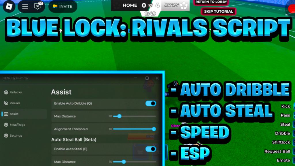 [NEW BEST] Blue Lock: Rivals Script Pastebin – (ROBLOX) *Auto Dribble & Auto Steal*