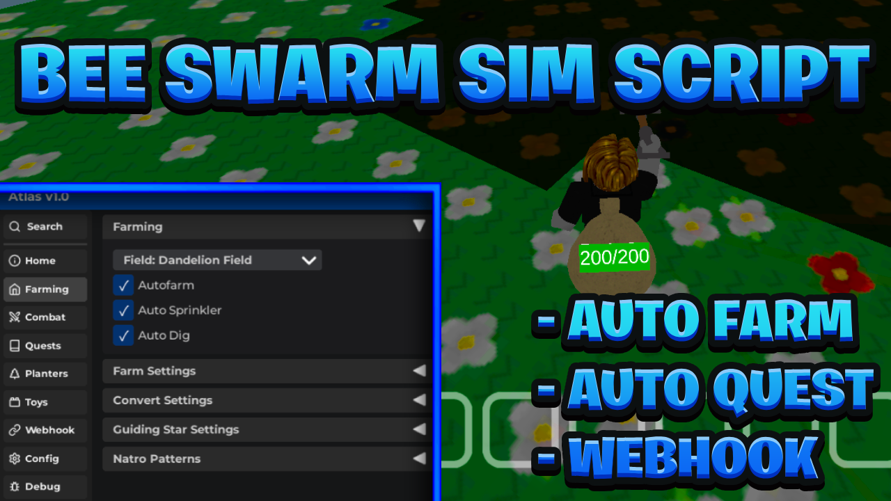 [NEW BEST] Bee Swarm Simulator Script Pastebin – (ROBLOX) *Auto Farm & More* Exploit