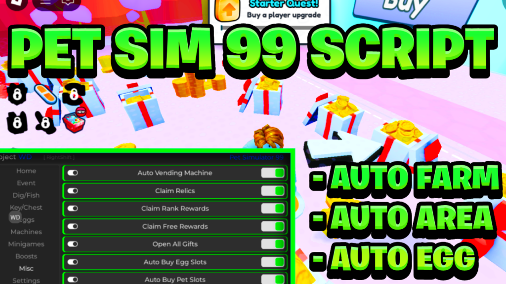 [NEW BEST] Pet Simulator 99 Script Pastebin – (ROBLOX) *Auto Farm & Auto Hatch* Exploit