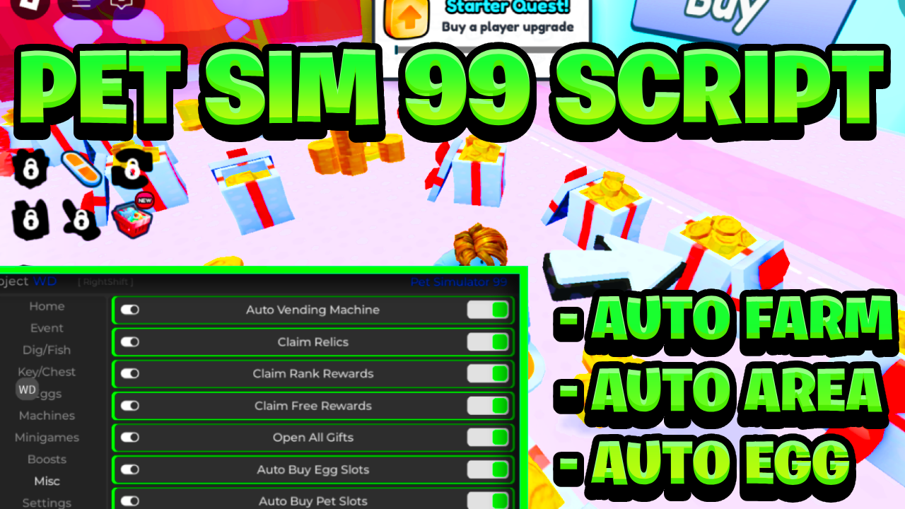 [NEW BEST] Pet Simulator 99 Script Pastebin – (ROBLOX) *Auto Farm & Auto Hatch* Exploit