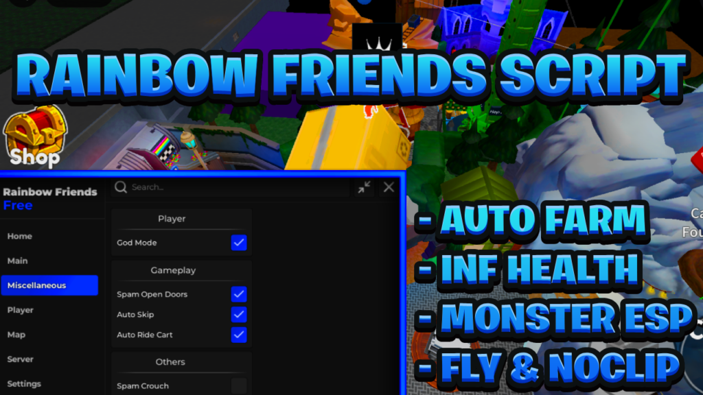 [BEST OP] Rainbow Friends Script Pastebin – (ROBLOX) *Auto Farm & ESP* Exploit