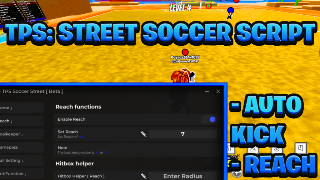 [NEW BEST] TPS: Street Soccer Script Pastebin – (ROBLOX) *Reach & Auto Kick* Exploit