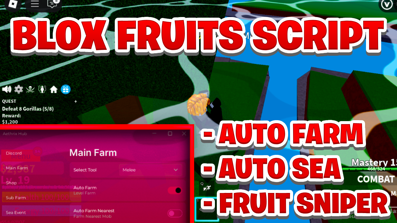 [BEST NEW] Blox Fruits Script Pastebin – (ROBLOX) *Auto Farm, Auto Sea & More*