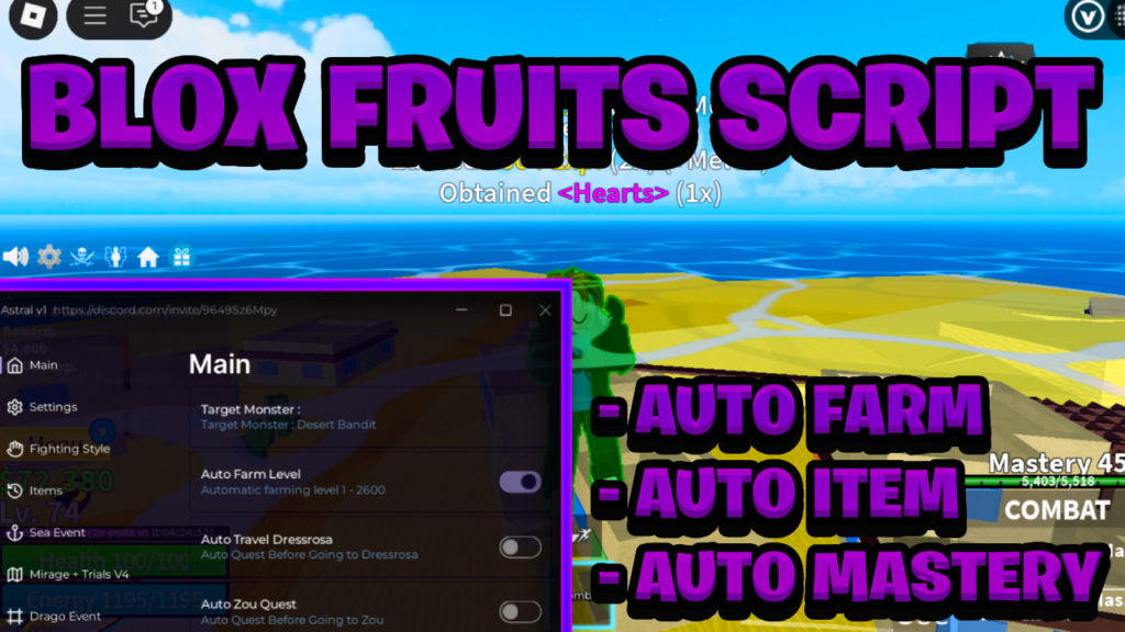 [NEW OP] Blox Fruits Script Pastebin – (ROBLOX) *Auto Farm & Auto Mastery* Exploit