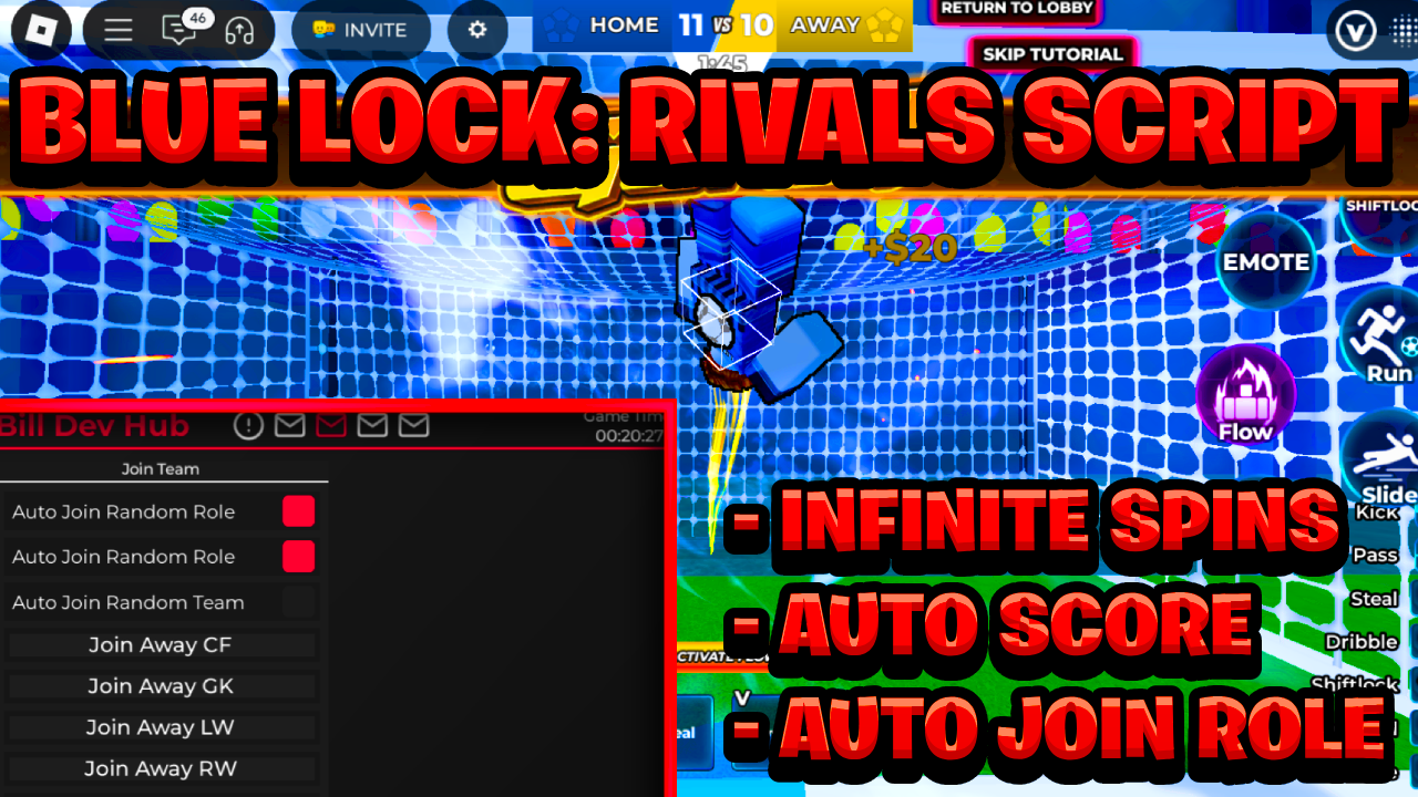 [BEST OP] Blue Lock: Rivals Script Pastebin – (ROBLOX) *Auto Score & Infinite Spins*