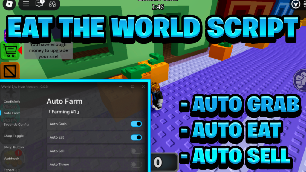 [NEW BEST] Eat The World Script Pastebin – (ROBLOX) *Auto Farm & Auto Move* Exploit