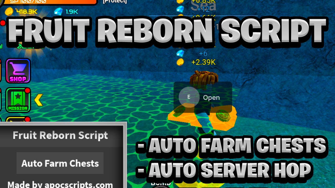 [NEW BEST] Fruit Reborn Script Pastebin – (ROBLOX) *Auto Farm Chests* Exploit