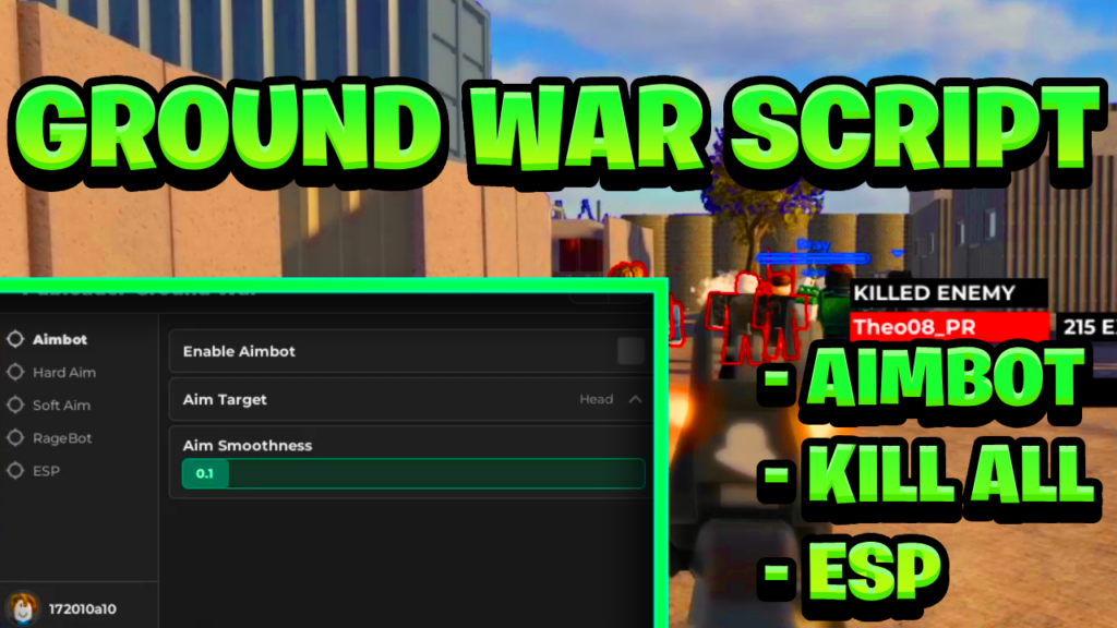 [NEW BEST] Ground War Script Pastebin – (ROBLOX) *Kill All, Aimbot & ESP* Exploit