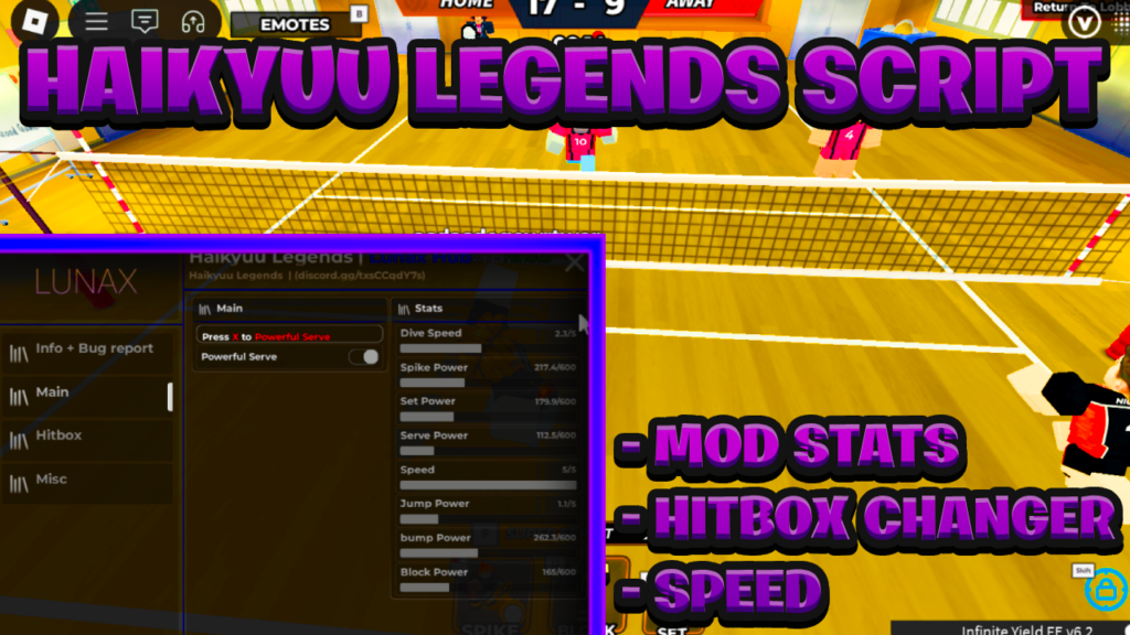 [OP NEW] Haikyuu Legends Script Pastebin – (ROBLOX) *Hitbox Changer & Speed* Exploit