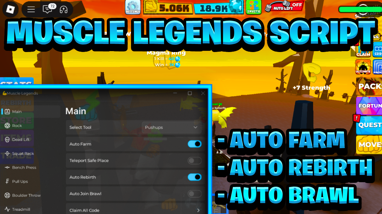 [BEST NEW] Muscle Legends Script Pastebin – (ROBLOX) *Auto Farm & Auto Rebirth* Exploit