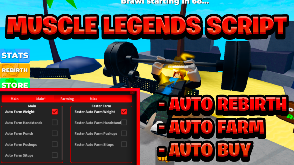 [NEW BEST] Muscle Legends Script Pastebin – (ROBLOX) *Auto Farm & Auto Rebirth* Exploit