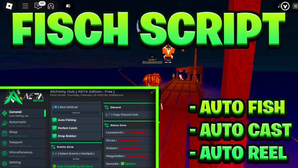 [NEW BEST] Fisch Script Pastebin – (ROBLOX) *Auto Farm & Auto Sell* Exploit