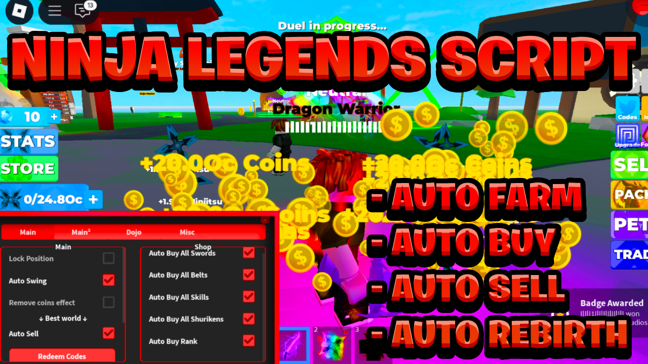 [NEW BEST] Ninja Legends Keyless Script Pastebin – (ROBLOX) *Auto Farm & More* Exploit