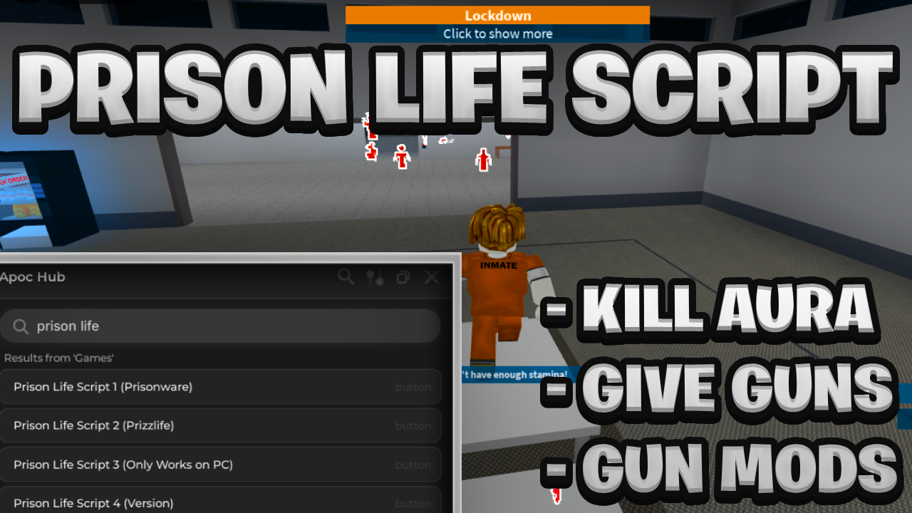 [NEW BEST] Prison Life Script Pastebin – (ROBLOX) *Kill Aura* [Works On Mobile & PC]