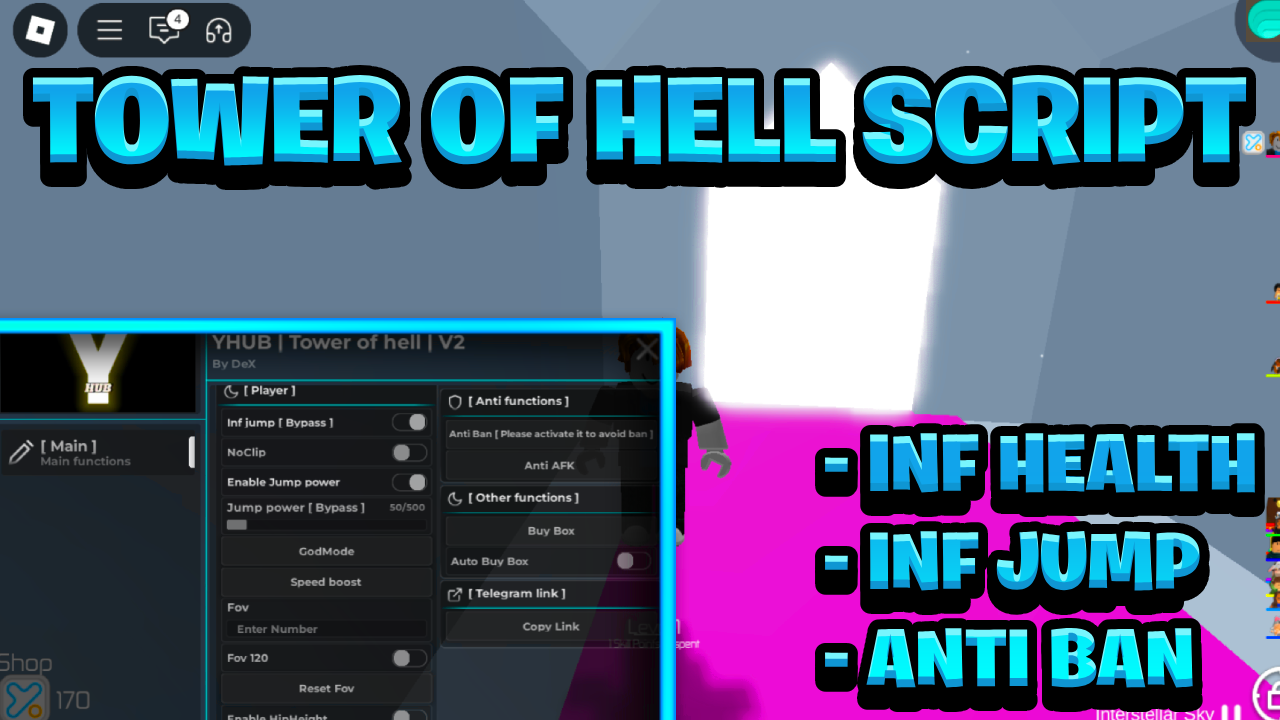 [NEW OP] Tower Of Hell Keyless Script Pastebin – (ROBLOX) *Anti Ban & Inf Health*