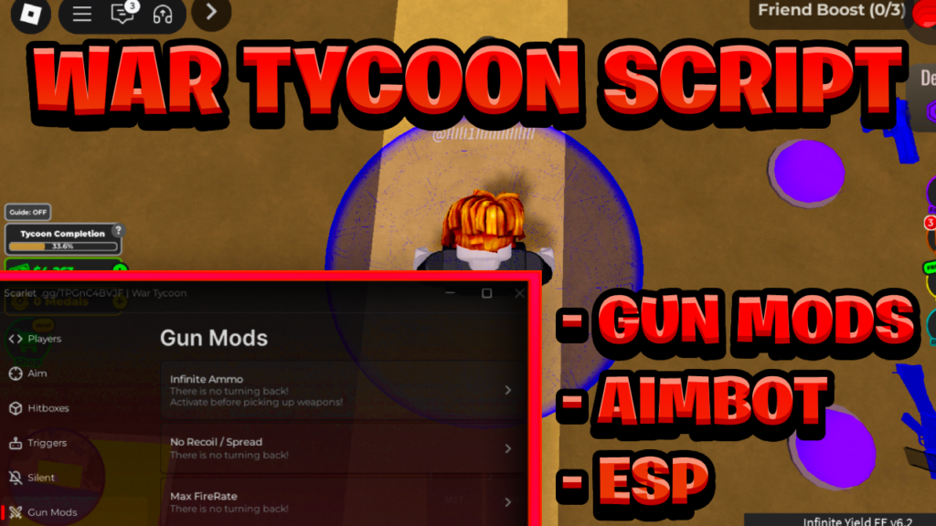 [OP NEW] War Tycoon Script Pastebin – (ROBLOX) *Aimbot & Gun Mods* Exploit