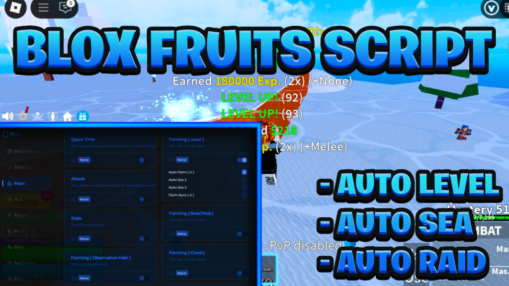 [OP NEW] Blox Fruits Script Pastebin – (ROBLOX) *Auto Level & More* Exploit