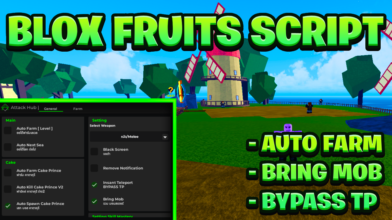 [BEST OP] Blox Fruits Script Pastebin – (ROBLOX) *Auto Farm & Bypass Teleport*