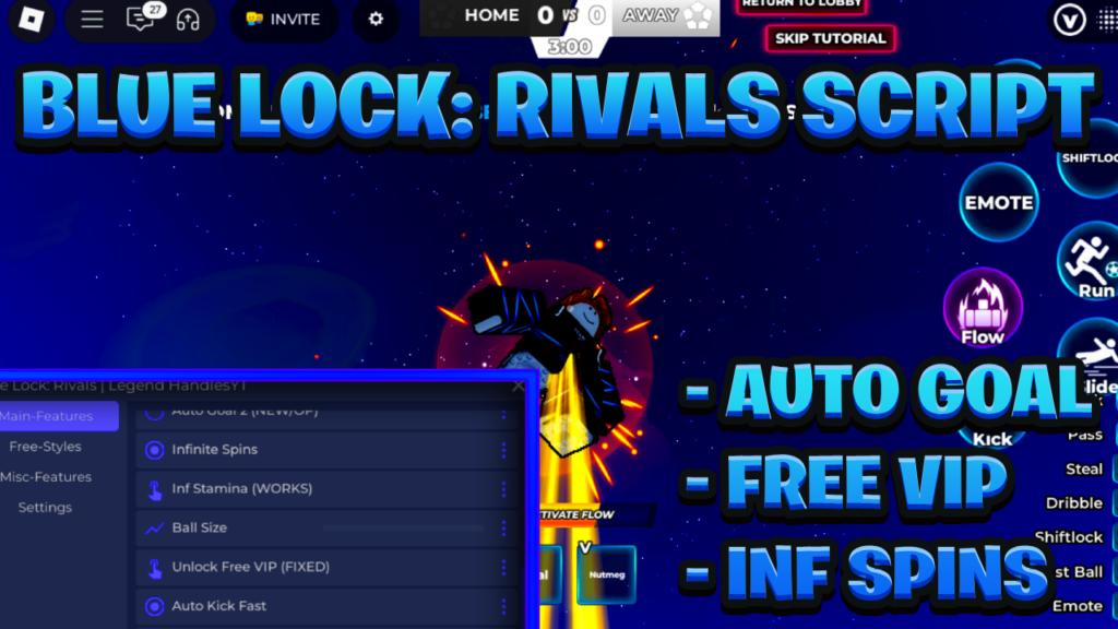 [BEST NEW] Blue Lock: Rivals Script Pastebin – (ROBLOX) *Auto Goal & Free VIP*