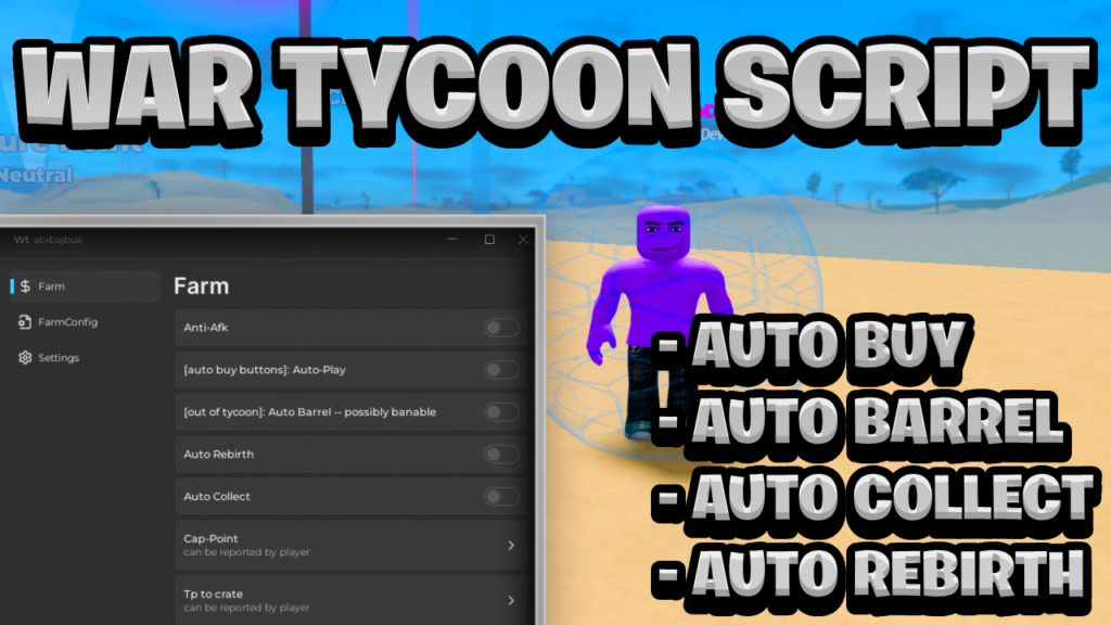 [NEW BEST] War Tycoon Script Pastebin – (ROBLOX) *Auto Barrel & Auto Buy Buttons*