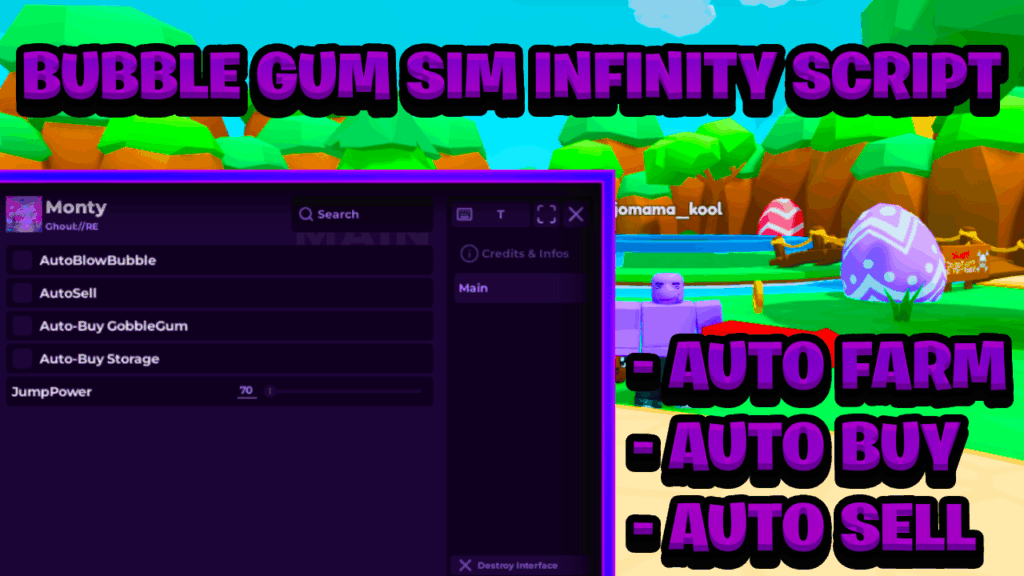 [NEW BEST] Bubble Gum Simulator Infinity Keyless Script Pastebin – (ROBLOX) *Auto Farm*