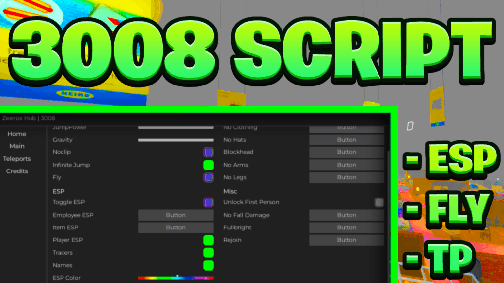 [OP NEW] 3008 Script Pastebin – (ROBLOX) *No Fall Damage, Fly & ESP* Exploit