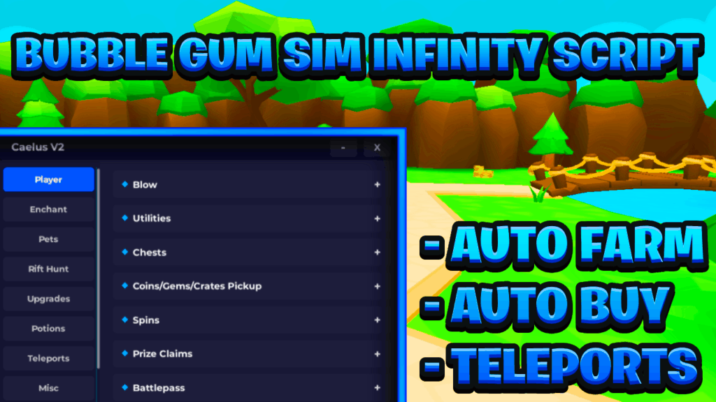 [BEST OP] Bubble Gum Simulator Infinity Script Pastebin – (ROBLOX) *Auto Farm & Buy*