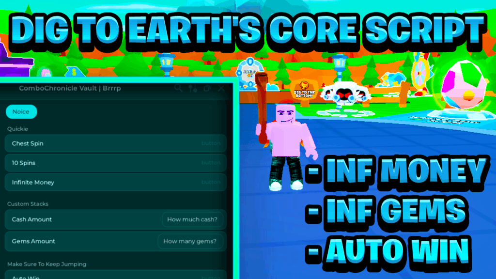 [OP NEW] Dig To Earth’s Core Script Pastebin – (ROBLOX) *Infinite Money & Gems*