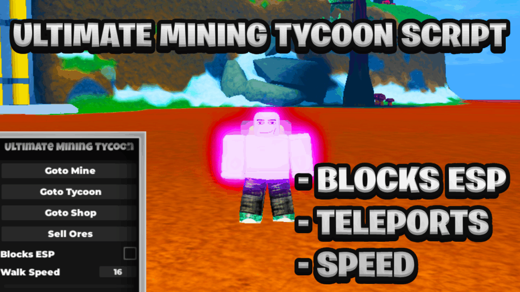 [NEW OP] Ultimate Mining Tycoon Script Pastebin – (ROBLOX) *Blocks ESP* Exploit