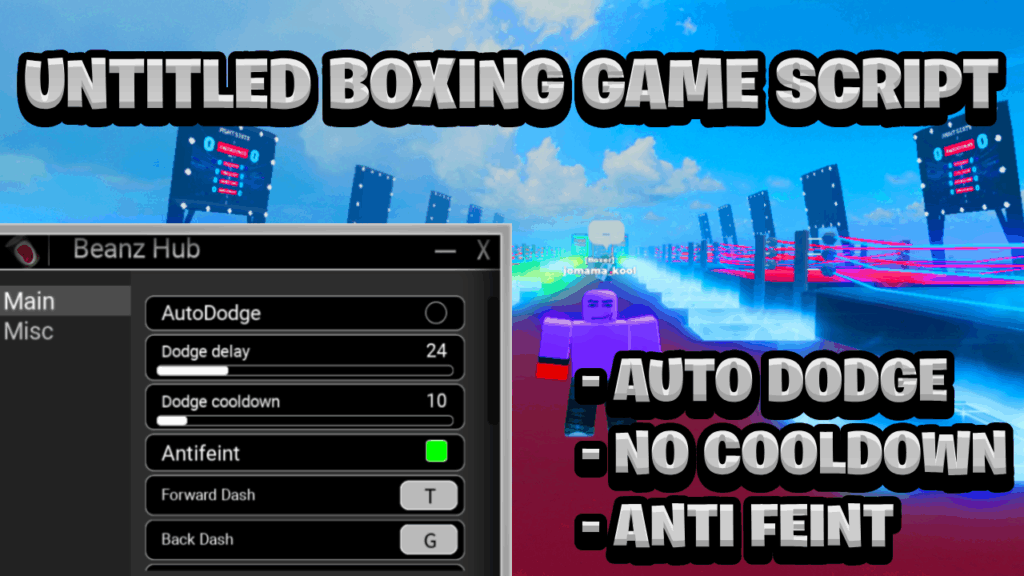 [NEW OP] Untitled Boxing Game Script Pastebin – (ROBLOX) *Auto Dodge & No Cooldown*