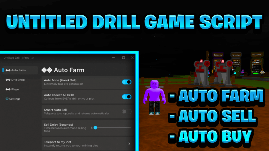 [NEW OP] Untitled Drill Game Script Pastebin – (ROBLOX) *Auto Farm & Auto Buy* Exploit