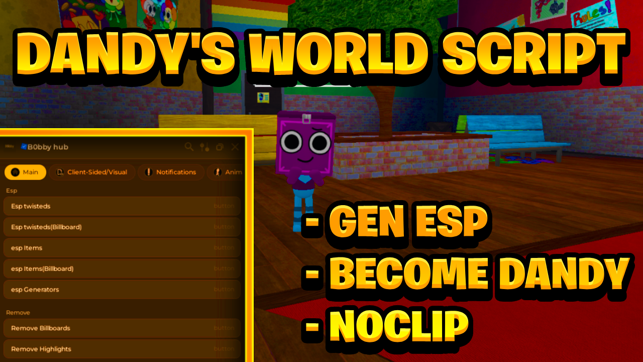 [NEW OP] Dandy’s World Keyless Script Pastebin – (ROBLOX) *Generator ESP* Exploit