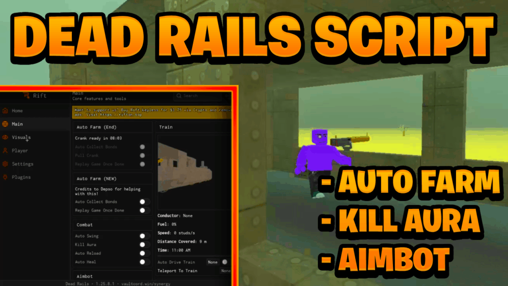 [BEST NEW] Dead Rails Script Pastebin – (ROBLOX) *Auto Bonds & Kill Aura* Exploit