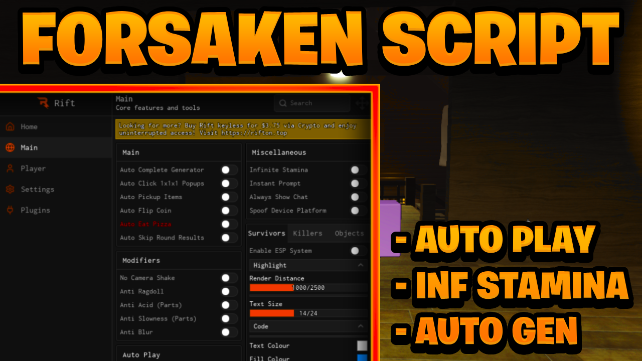 [BEST NEW] Forsaken Script Pastebin – (ROBLOX) *Auto Play & Auto Generators* Exploit