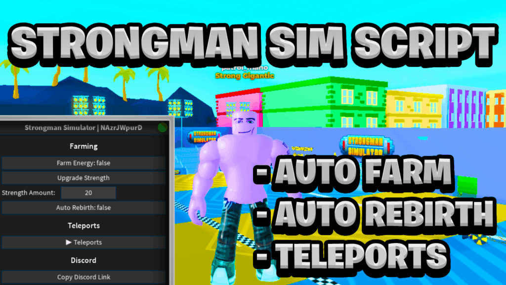 [OP NEW] Strongman Simulator Keyless Script Pastebin – (ROBLOX) *Auto Farm* Exploit