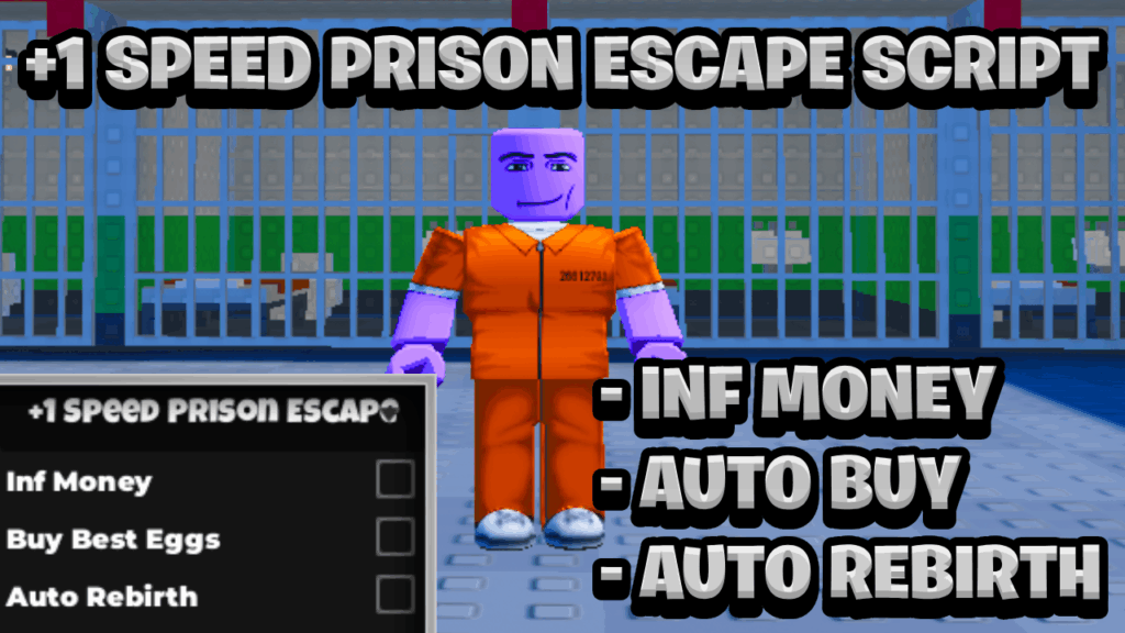 [NEW OP] +1 Speed Prison Escape Script Pastebin – (ROBLOX) *Infinite Money* Exploit