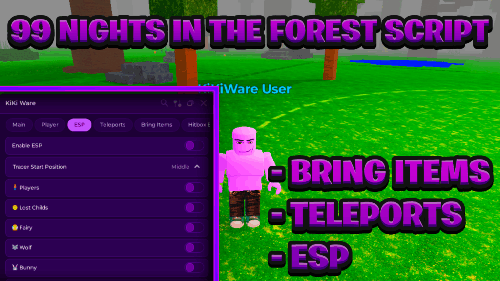 [NEW OP] 99 Nights In The Forest Script Pastebin – (ROBLOX) *Bring Items* Exploit