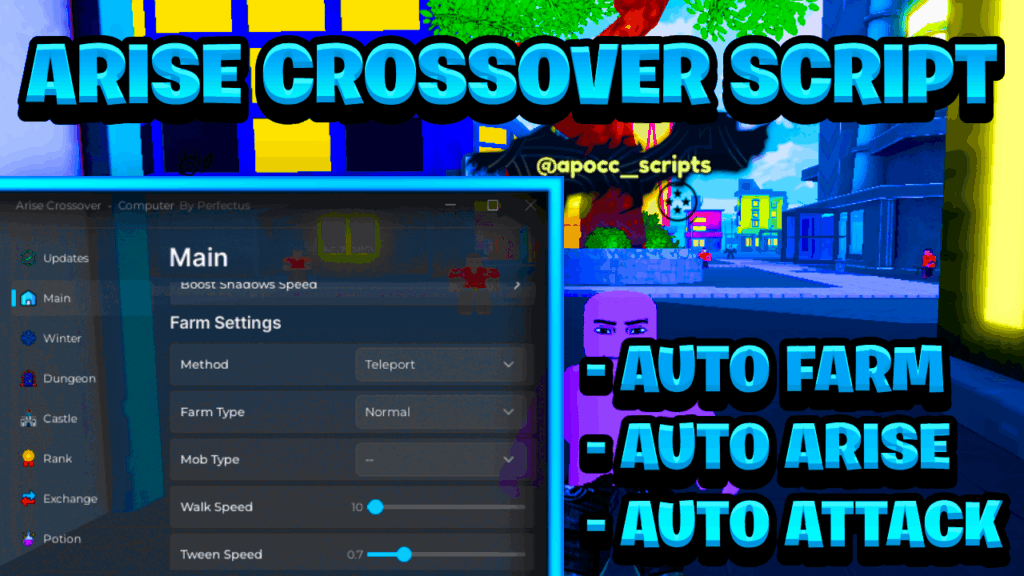 [NEW OP] Arise Crossover Script Pastebin – (ROBLOX) *Auto Farm & More* Exploit