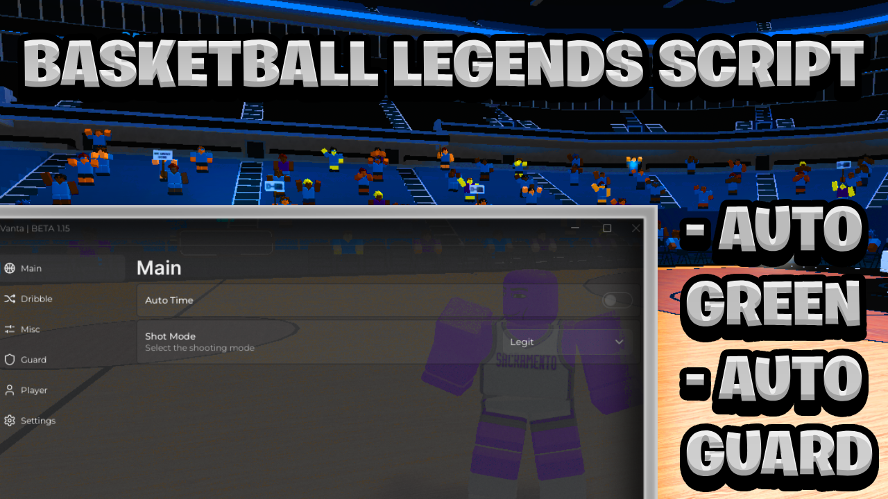 [OP NEW] Basketball Legends Script Pastebin – (ROBLOX) *Auto Green* Exploit
