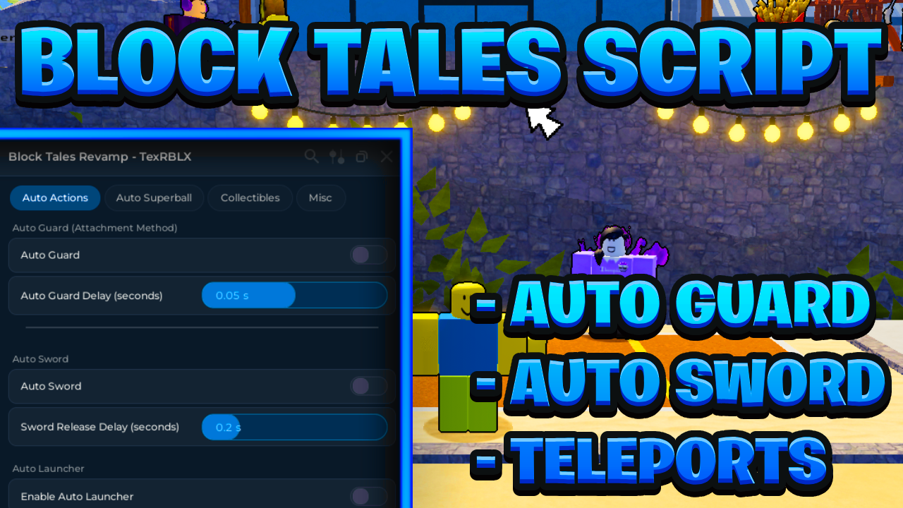 [BEST NEW] Block Tales Keyless Script Pastebin – (ROBLOX) *Auto Guard & Teleports*