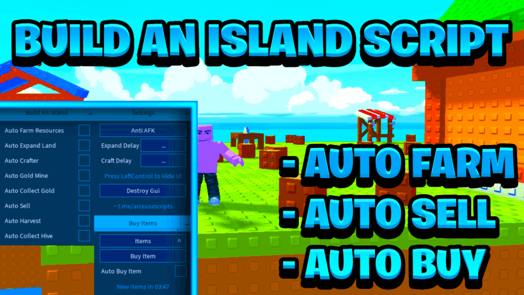 [NEW BEST] Build An Island Keyless Script Pastebin – (ROBLOX) *Auto Farm & Auto Sell*