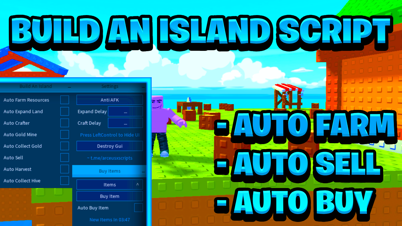 [NEW BEST] Build An Island Keyless Script Pastebin – (ROBLOX) *Auto Farm & Auto Sell*