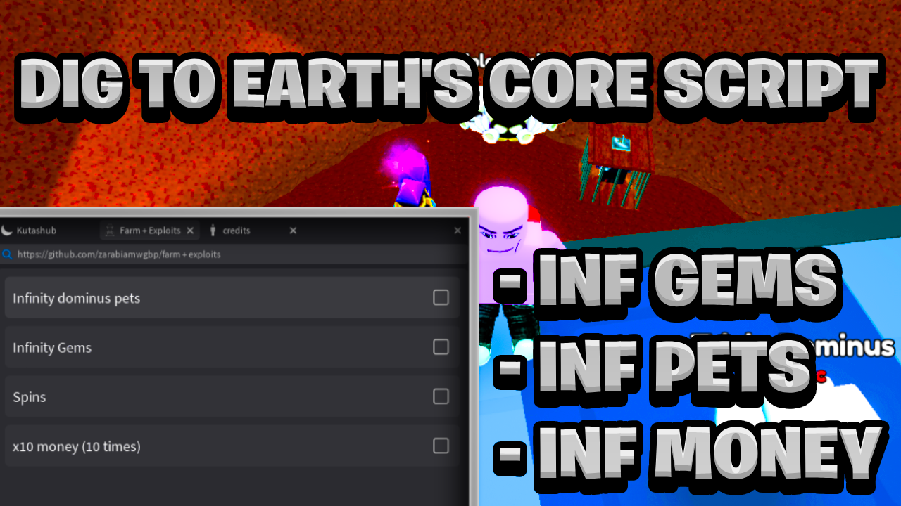 [NEW BEST] Dig To Earth’s Core Script Pastebin – (ROBLOX) *Infinite Money & Gems*