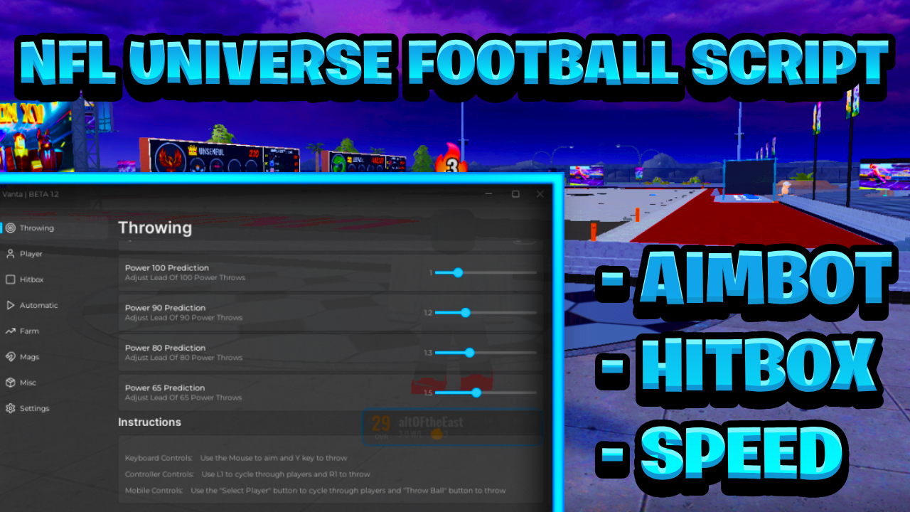 [NEW BEST] NFL Universe Football Script Pastebin – (ROBLOX) *Aimbot & Hitbox*