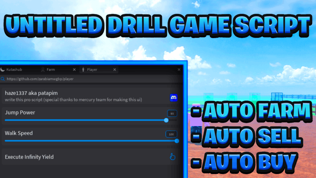 [OP NEW] Untitled Drill Game Keyless Script Pastebin – (ROBLOX) *Auto Farm* Exploit