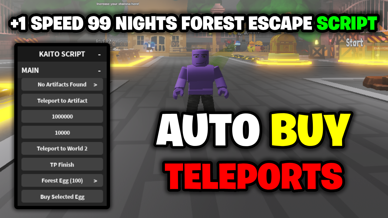 [OP⭐] +1 Speed 99 Nights Forest Escape Script – *Teleport & More* ROBLOX